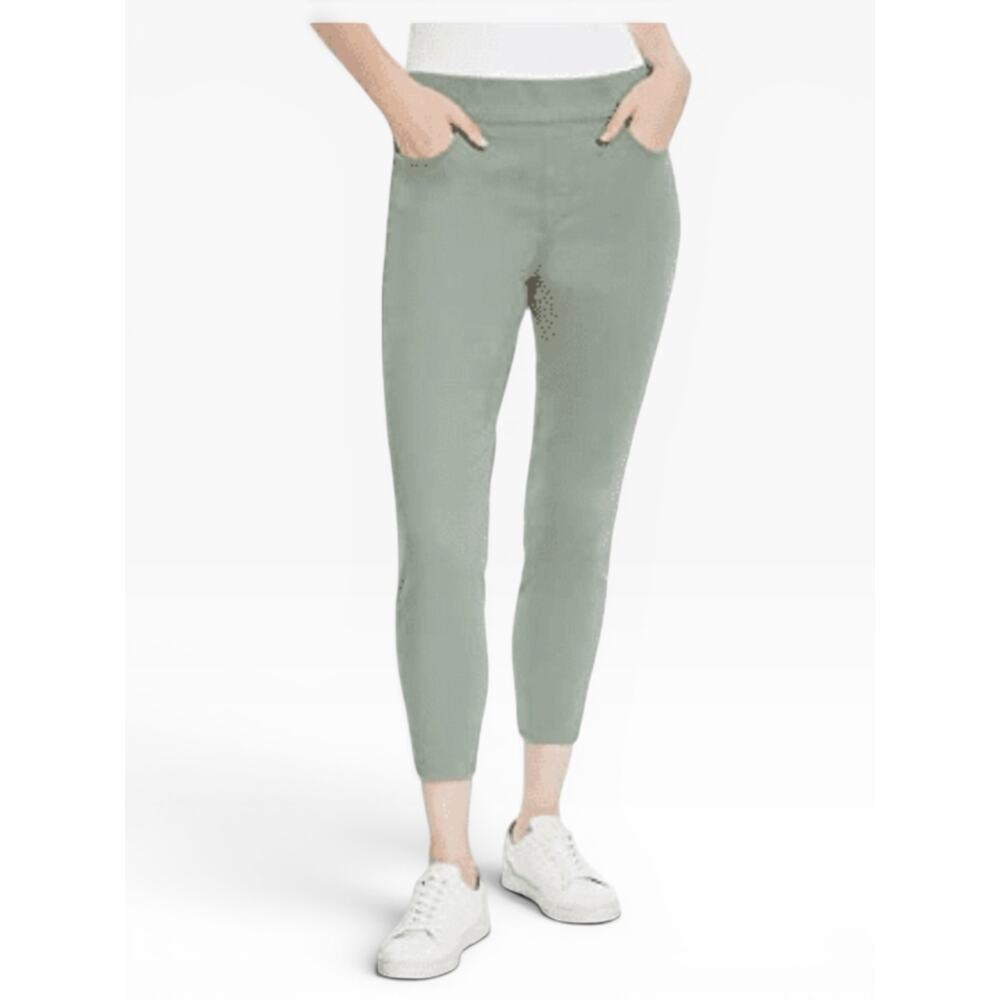 Gloria Vanderbilt Pull-On Crop Jeans Women 10 Green NWT